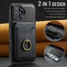 For iPhone 16 Plus DG.MING K1 MagSafe Detachable Wallet RFID Back Cover Phone Case(Black) - 2