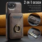For iPhone 16e DG.MING K1 MagSafe Detachable Wallet RFID Back Cover Phone Case(Coffee) - 2
