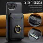 For iPhone 16e DG.MING K1 MagSafe Detachable Wallet RFID Back Cover Phone Case(Black) - 2