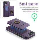 For iPhone 16e DG.MING K1 MagSafe Detachable Wallet RFID Back Cover Phone Case(Purple) - 3