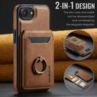 For iPhone 16e DG.MING K1 MagSafe Detachable Wallet RFID Back Cover Phone Case(Brown) - 2