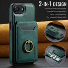 For iPhone 16e DG.MING K1 MagSafe Detachable Wallet RFID Back Cover Phone Case(Green) - 2
