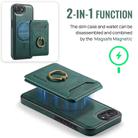 For iPhone 16e DG.MING K1 MagSafe Detachable Wallet RFID Back Cover Phone Case(Green) - 3