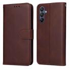 For Samsung Galaxy A16 5G Classic Calf Texture Flip Leather Phone Case(Brown) - 1