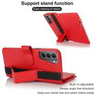 For Samsung Galaxy S21 5G Wristband Holder Zipper Purse RFID Leather Phone Case(Red) - 3