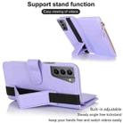 For Samsung Galaxy S21 5G Wristband Holder Zipper Purse RFID Leather Phone Case(Purple) - 3