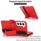 For Samsung Galaxy S21 FE 5G Wristband Holder Zipper Purse RFID Leather Phone Case(Red) - 3