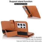 For Samsung Galaxy S21 Ultra 5G Wristband Holder Zipper Purse RFID Leather Phone Case(Brown) - 3