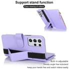 For Samsung Galaxy S21 Ultra 5G Wristband Holder Zipper Purse RFID Leather Phone Case(Purple) - 3