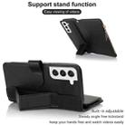 For Samsung Galaxy S22 5G Wristband Holder Zipper Purse RFID Leather Phone Case(Black) - 3