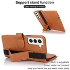 For Samsung Galaxy S22+ 5G Wristband Holder Zipper Purse RFID Leather Phone Case(Brown) - 3