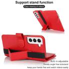 For Samsung Galaxy S22+ 5G Wristband Holder Zipper Purse RFID Leather Phone Case(Red) - 3