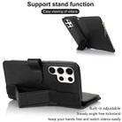 For Samsung Galaxy S22 Ultra 5G Wristband Holder Zipper Purse RFID Leather Phone Case(Black) - 3