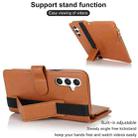 For Samsung Galaxy S23 FE 5G Wristband Holder Zipper Purse RFID Leather Phone Case(Brown) - 3