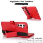 For Samsung Galaxy S23 FE 5G Wristband Holder Zipper Purse RFID Leather Phone Case(Red) - 3