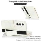 For Samsung Galaxy S23 FE 5G Wristband Holder Zipper Purse RFID Leather Phone Case(White) - 3