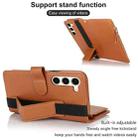 For Samsung Galaxy S23+ 5G Wristband Holder Zipper Purse RFID Leather Phone Case(Brown) - 3