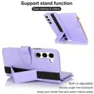 For Samsung Galaxy S23+ 5G Wristband Holder Zipper Purse RFID Leather Phone Case(Purple) - 3