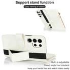 For Samsung Galaxy S23 Ultra 5G Wristband Holder Zipper Purse RFID Leather Phone Case(White) - 3