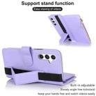 For Samsung Galaxy S24 5G Wristband Holder Zipper Purse RFID Leather Phone Case(Purple) - 3