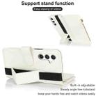 For Samsung Galaxy S24 5G Wristband Holder Zipper Purse RFID Leather Phone Case(White) - 3