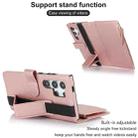 For Samsung Galaxy S24 Ultra 5G Wristband Holder Zipper Purse RFID Leather Phone Case(Rose Gold) - 3