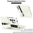 For Samsung Galaxy S24 Ultra 5G Wristband Holder Zipper Purse RFID Leather Phone Case(White) - 3