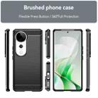 For vivo V40 5G Carbon Fiber Brushed Texture TPU Phone Case(Black) - 2