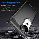 For vivo V40 5G Carbon Fiber Brushed Texture TPU Phone Case(Black) - 3