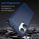 For vivo Y18 Carbon Fiber Brushed Texture TPU Phone Case(Blue) - 3
