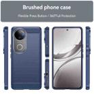 For vivo V50 Carbon Fiber Brushed Texture TPU Phone Case(Blue) - 2