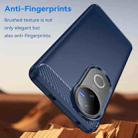 For vivo V50 Carbon Fiber Brushed Texture TPU Phone Case(Blue) - 3