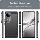 For vivo V50 Carbon Fiber Brushed Texture TPU Phone Case(Black) - 2