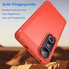 For vivo V50 Lite 5G Carbon Fiber Brushed Texture TPU Phone Case(Red) - 3