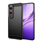 For vivo V50 Lite 4G Carbon Fiber Brushed Texture TPU Phone Case(Black) - 1
