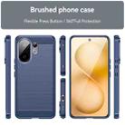 For vivo V60 5G Carbon Fiber Brushed Texture TPU Phone Case(Blue) - 2