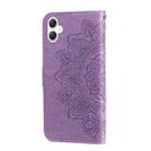 For Samsung Galaxy A06 4G Seven-petal Flowers Embossing Leather Phone Case(Light Purple) - 3