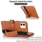 For iPhone 11 Wristband Holder Zipper Purse RFID Leather Phone Case(Brown) - 3