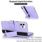 For iPhone 11 Pro Wristband Holder Zipper Purse RFID Leather Phone Case(Purple) - 3