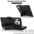 For iPhone 12 / 12 Pro Wristband Holder Zipper Purse RFID Leather Phone Case(Black) - 3