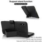 For iPhone XS / X Wristband Holder Zipper Purse RFID Leather Phone Case(Black) - 3