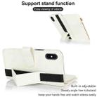 For iPhone XS Max Wristband Holder Zipper Purse RFID Leather Phone Case(White) - 3