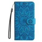 For Samsung Galaxy A36 5G / A56 5G Embossed Sunflower Leather Phone Case(Blue) - 2