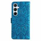 For Samsung Galaxy A36 5G / A56 5G Embossed Sunflower Leather Phone Case(Blue) - 3