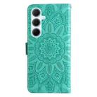 For Samsung Galaxy A36 5G / A56 5G Embossed Sunflower Leather Phone Case(Green) - 3