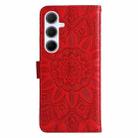 For Samsung Galaxy A56 5G Embossed Sunflower Leather Phone Case(Red) - 3