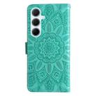 For Samsung Galaxy A56 5G Embossed Sunflower Leather Phone Case(Green) - 3