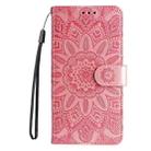For Samsung Galaxy A56 5G Embossed Sunflower Leather Phone Case(Rose Gold) - 2