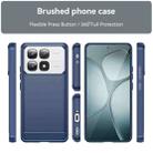 For Redmi K70 Ultra Brushed Texture Carbon Fiber TPU Phone Case(Blue) - 2