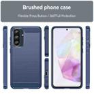 For Samsung Galaxy A36 5G Carbon Fiber Brushed Texture TPU Phone Case(Blue) - 2
